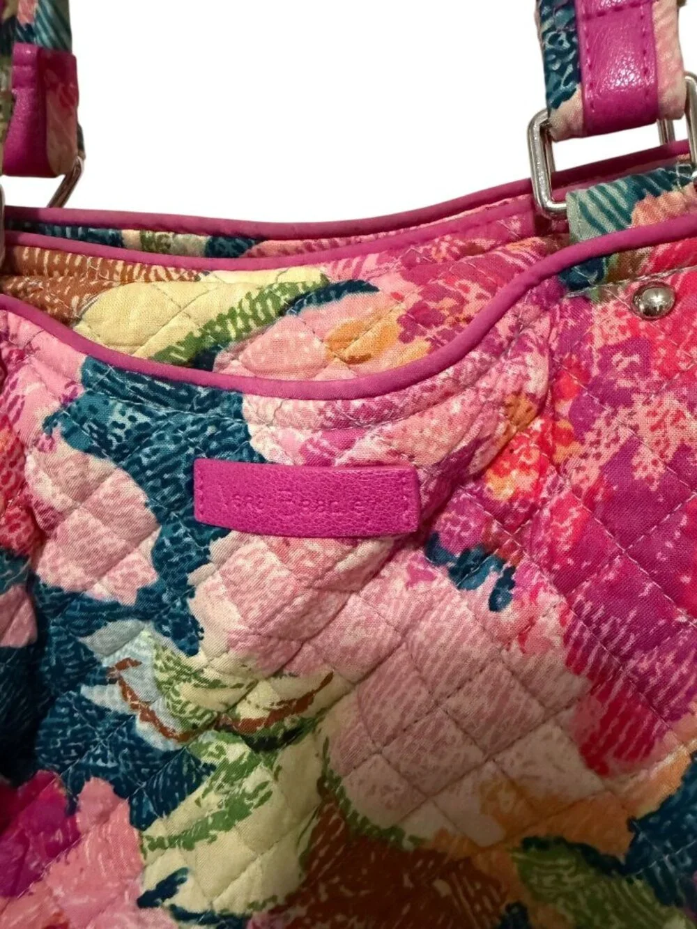 Vera Bradley Retired Super Bloom Glenna Satchel Shoulder Bag Purse - Picture 3 of 16
